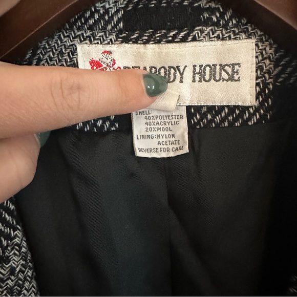 Peabody House Vintage Tweed Plaid Blazer Size 3/4 - Picture 5 of 5